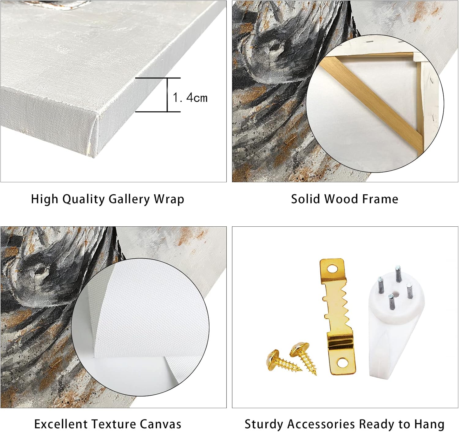 Thumbnail 5 de 3-panel Blue & White Dandelion Canvas Wall Art (30x40cm x 3) – Minimalist Natural Plants Framed Set