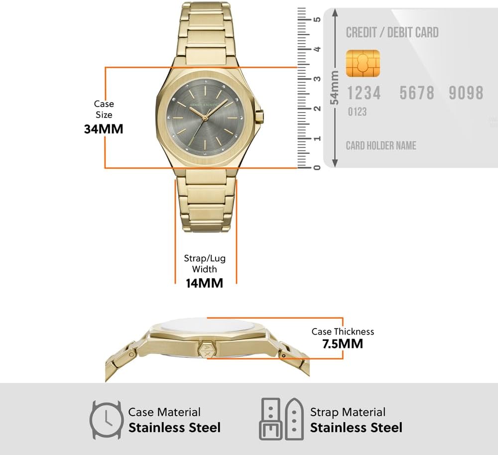 Thumbnail 6 de Armani Exchange Damenuhr mit Quarzwerk und 34-mm-Gehäuse