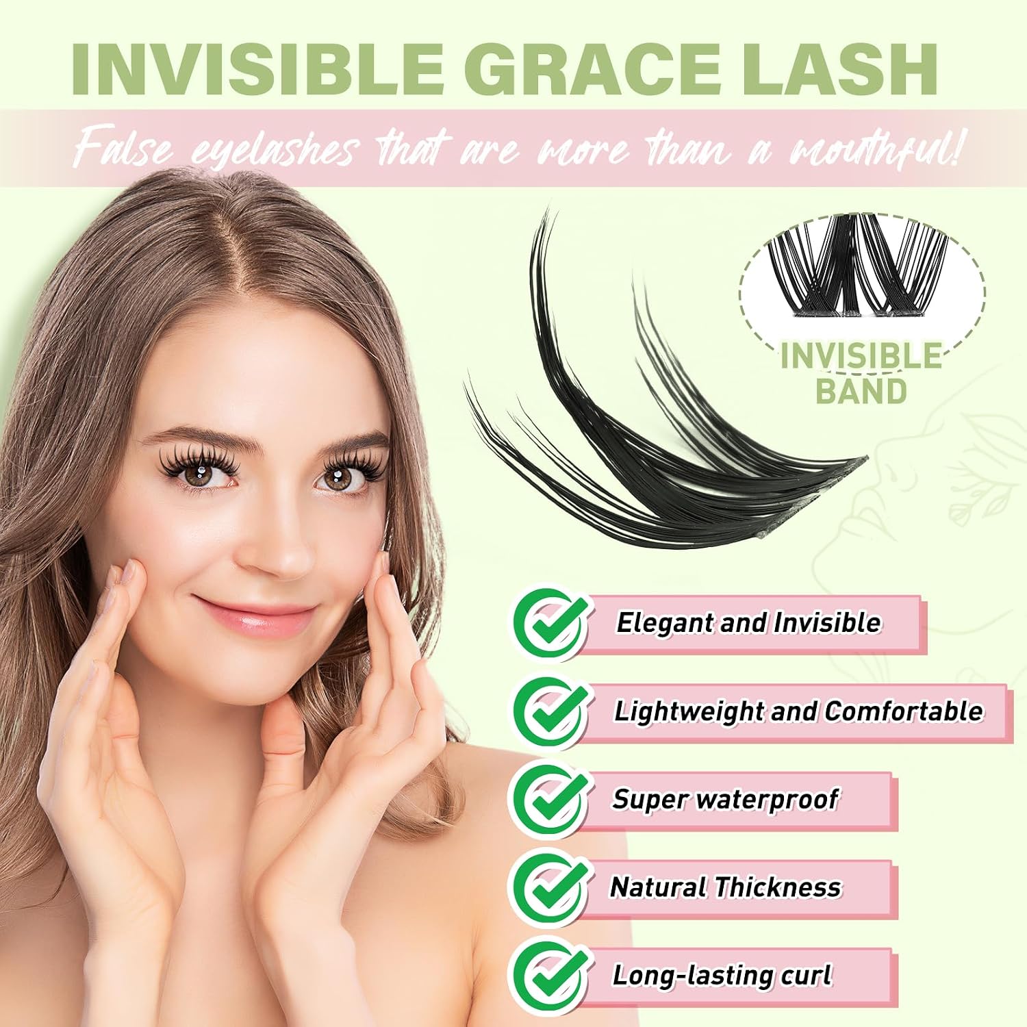 Detalle de KEYYOU Chispa Lash Clusters Kit, 144 Wispy C-Curl Clusters