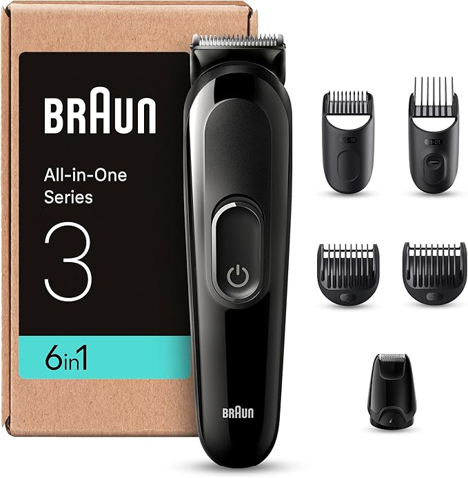 Detalle de Braun Series 3 MGK3420 Recortadora 6 en 1 Inalámbrica ✂