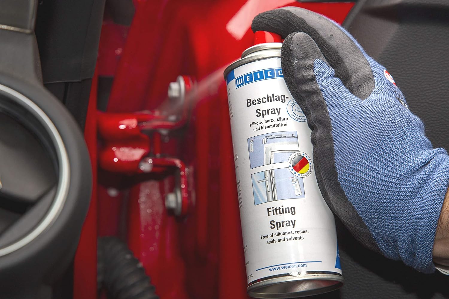 Detalle de WEICON K11785 Fittings Spray 200 ml – smörjspray för beslag, syrafri och luktfri
