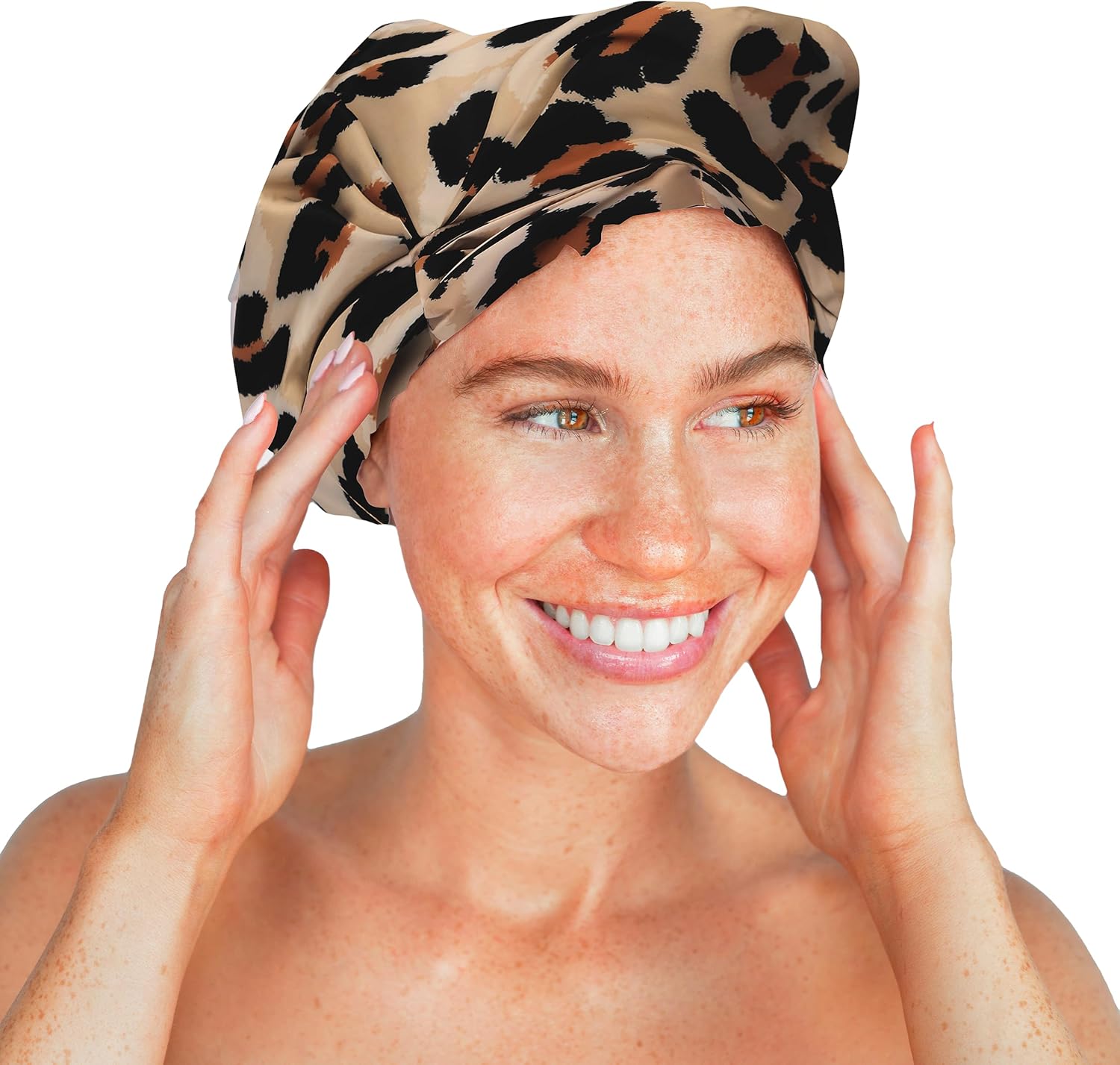 Thumbnail 6 de Kitsch Bonnet de Douche Luxe pour Femmes – Réutilisable, Imperméable et Anti-glisse, Léopard
