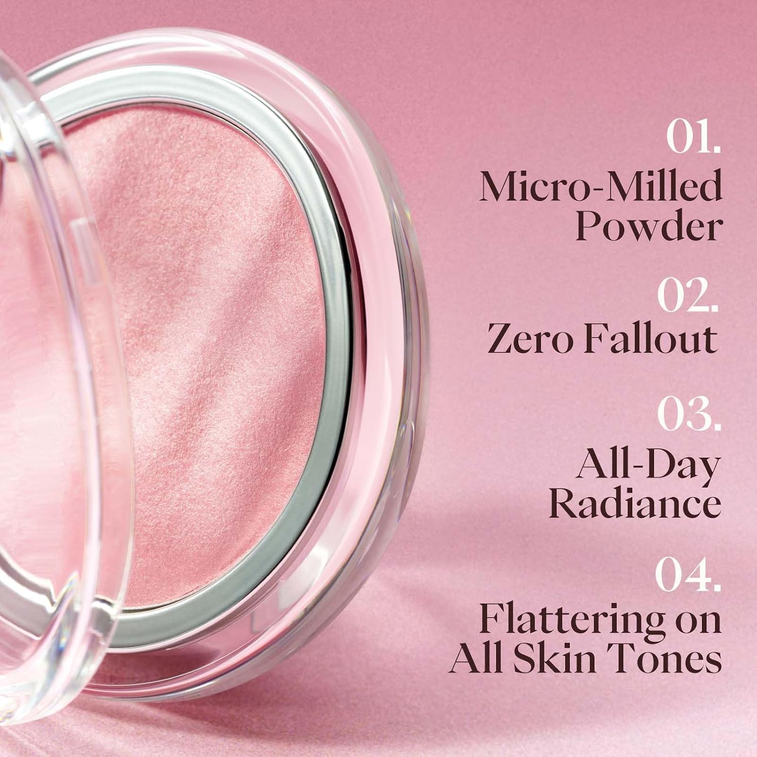 Detalle de JOOCYEE AURA Glazed Blush Highlighter: Veil Nude, Dewy Finish