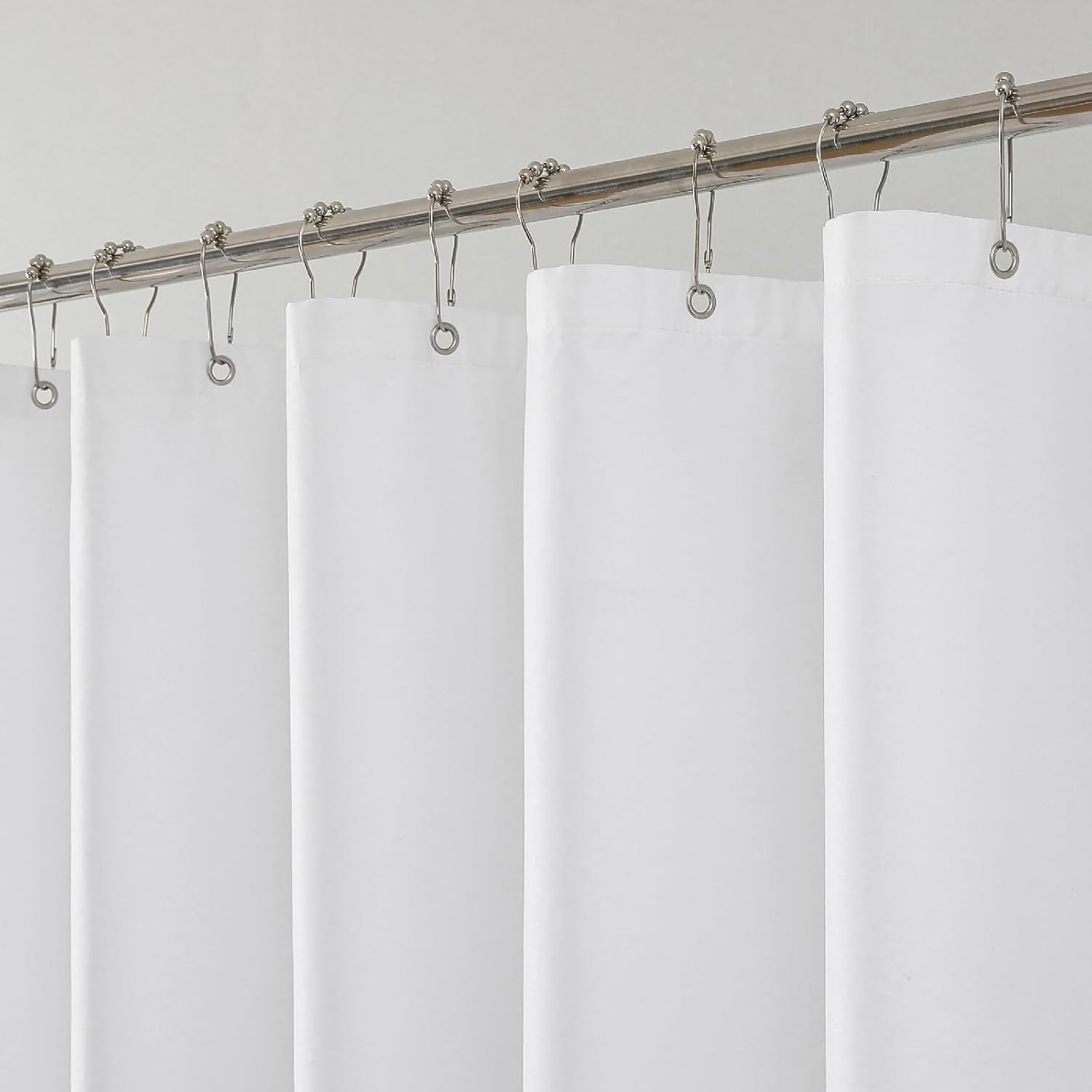 Imagen de THAIGEE 72x72in Water-Repellent Fabric Shower Curtain Liner — Hotel-Quality, Magnetic, Rustproof, Quick-Dry en OfertitasTOP