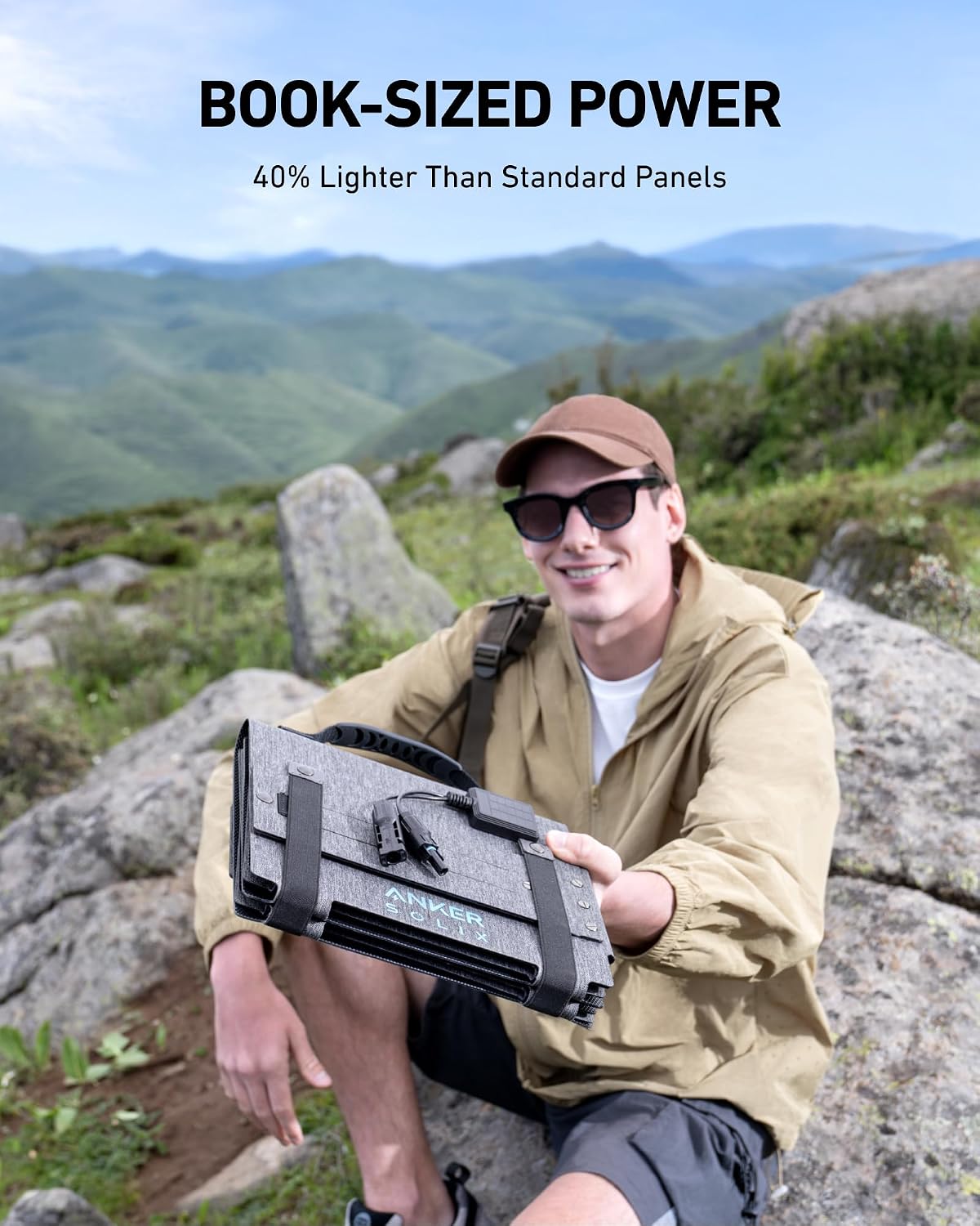 Detalle de Anker SOLIX C300 DC A1726 Portable Power Station with 60W Solar Panel