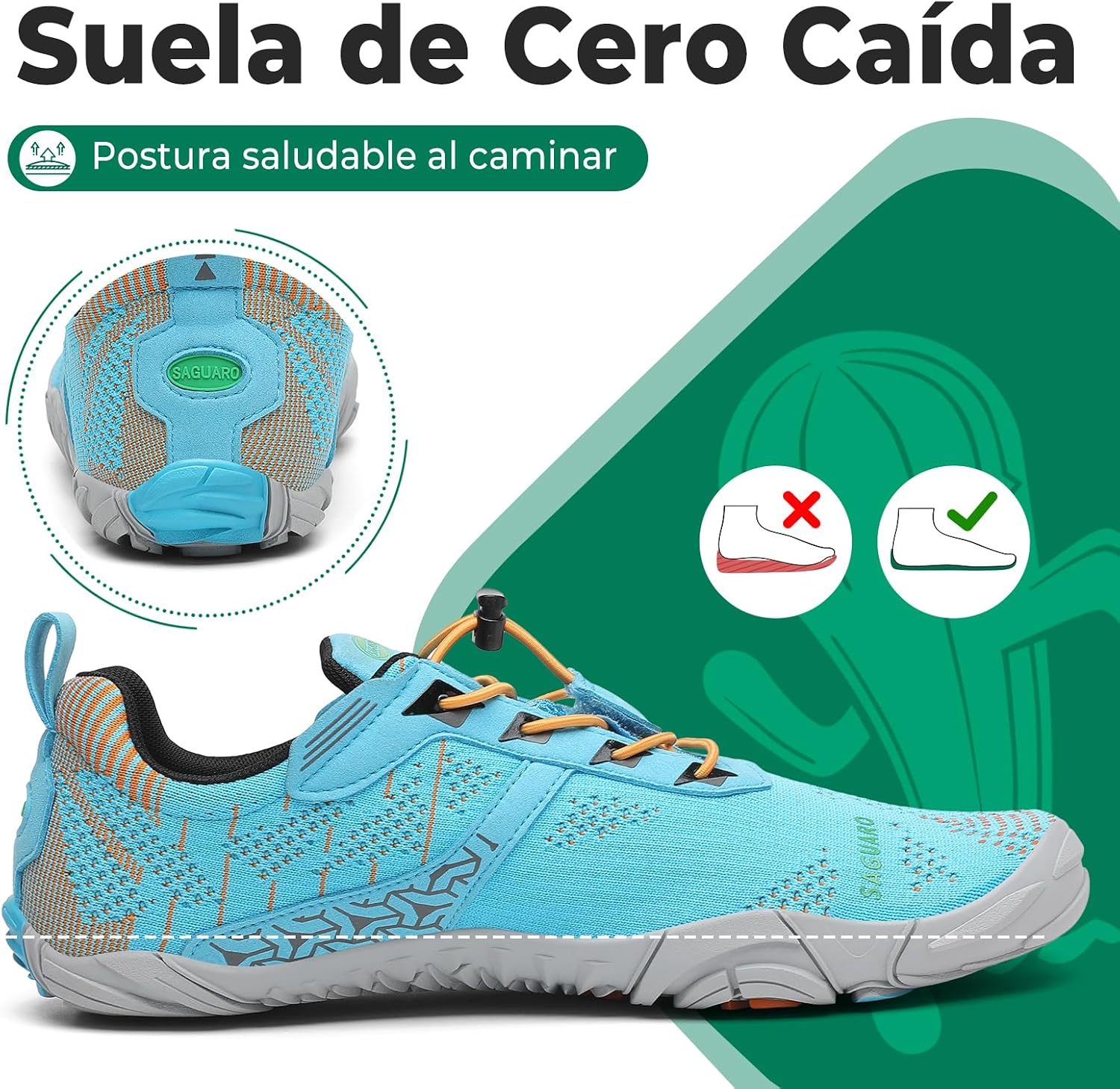 Thumbnail 3 de SAGUARO Punto Barefoot Zapatillas Minimalistas 36-48