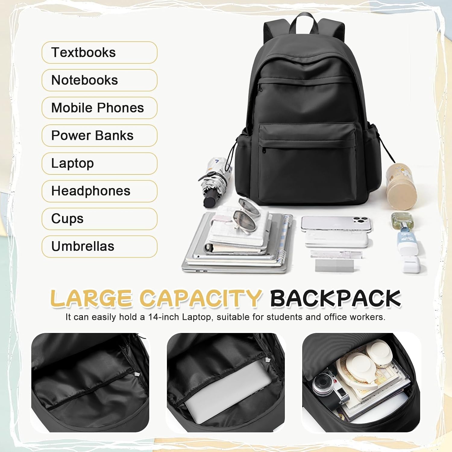 Thumbnail 2 de HYC00 HYC00 School Backpack 19 litre laptop rucksack