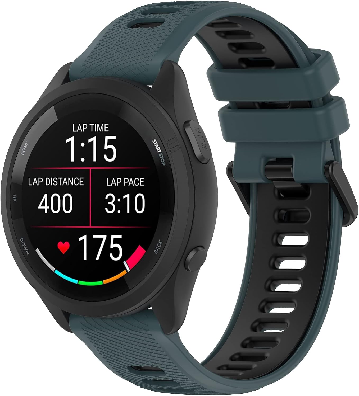 Detalle de MELEJIA Silicone Strap for Garmin 18–22mm