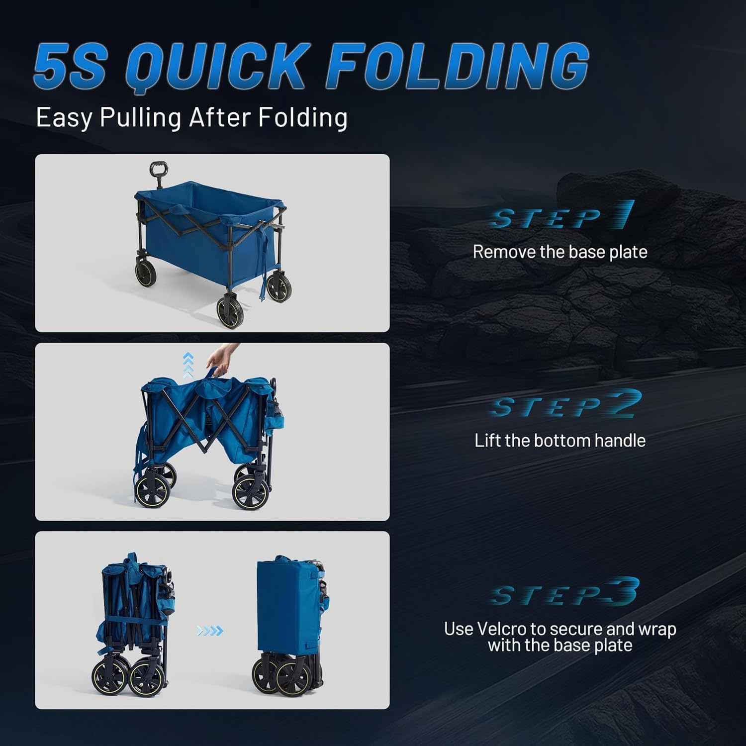 Thumbnail 2 de TIMBER RIDGE Festival Trolley on Wheels 200L: Foldable, Heavy-Duty Camping Wagon