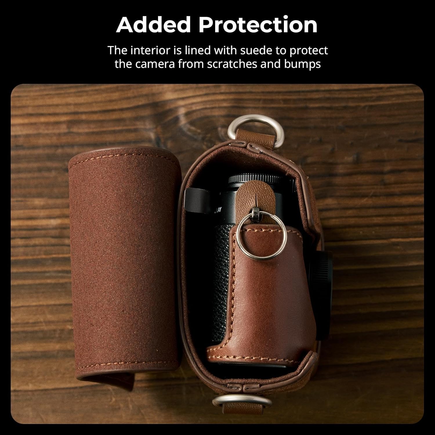Thumbnail 3 de SMALLRIG Étui en Cuir pour FUJIFILM X Half – Sac de Transport Rétro avec Demi-Étui et Poche Carte
