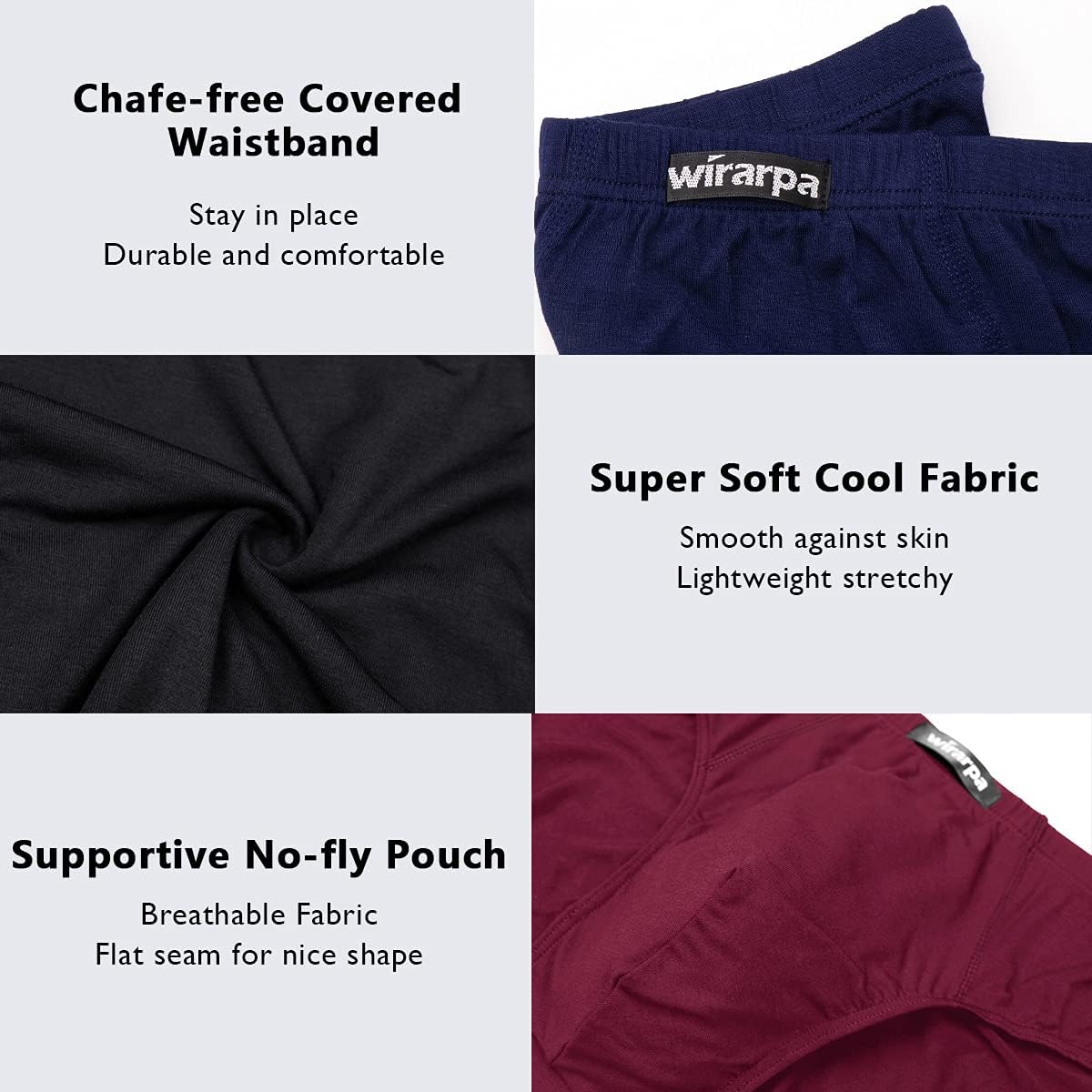 Detalle de wirarpa Herren-Slip aus Microfaser mit Stretch, Größen S–XXXL (Beutel/Double-Layer-Pouch)