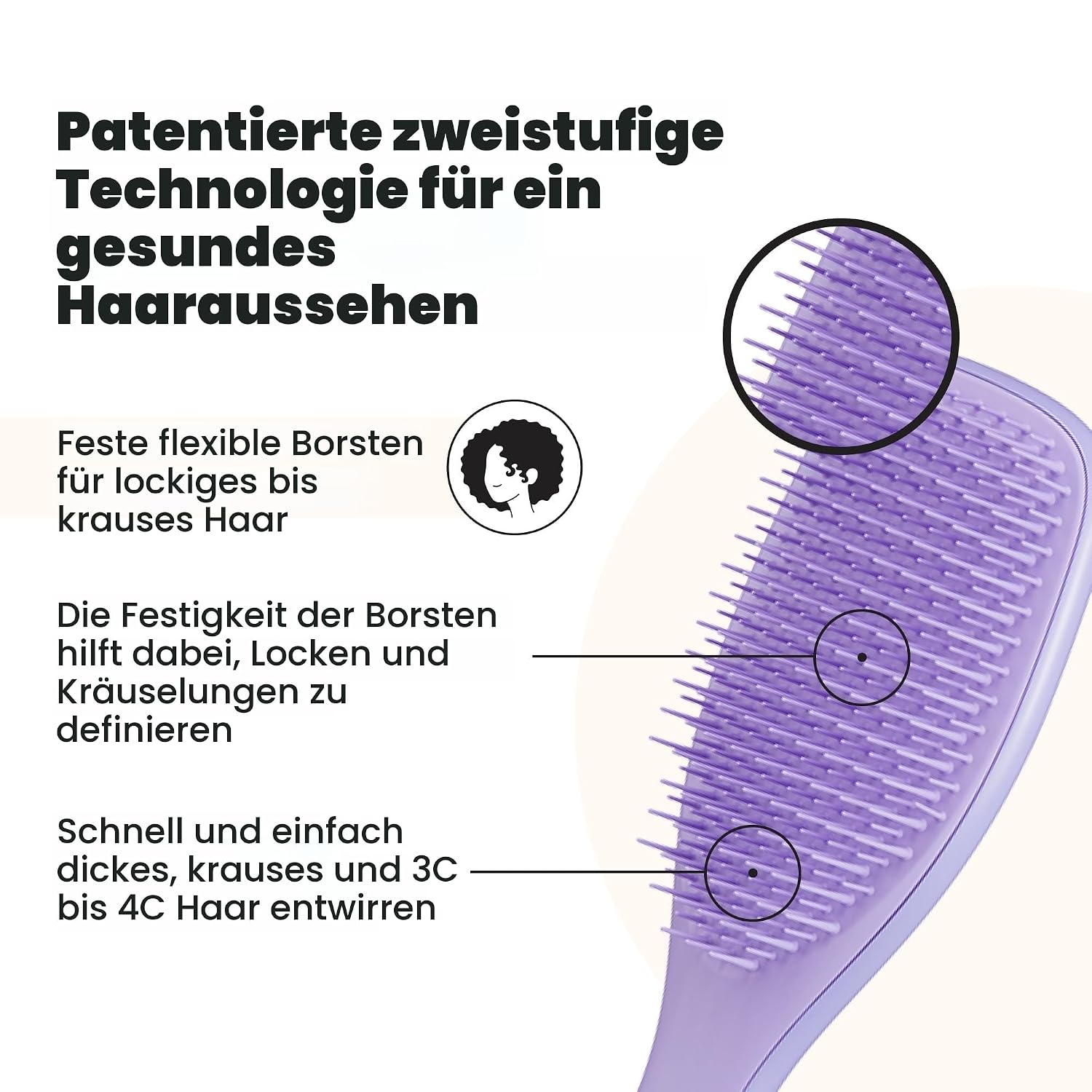 Detalle 2 de Tangle Teezer Ultimate Detangler für 3C-4C Locken 🎀