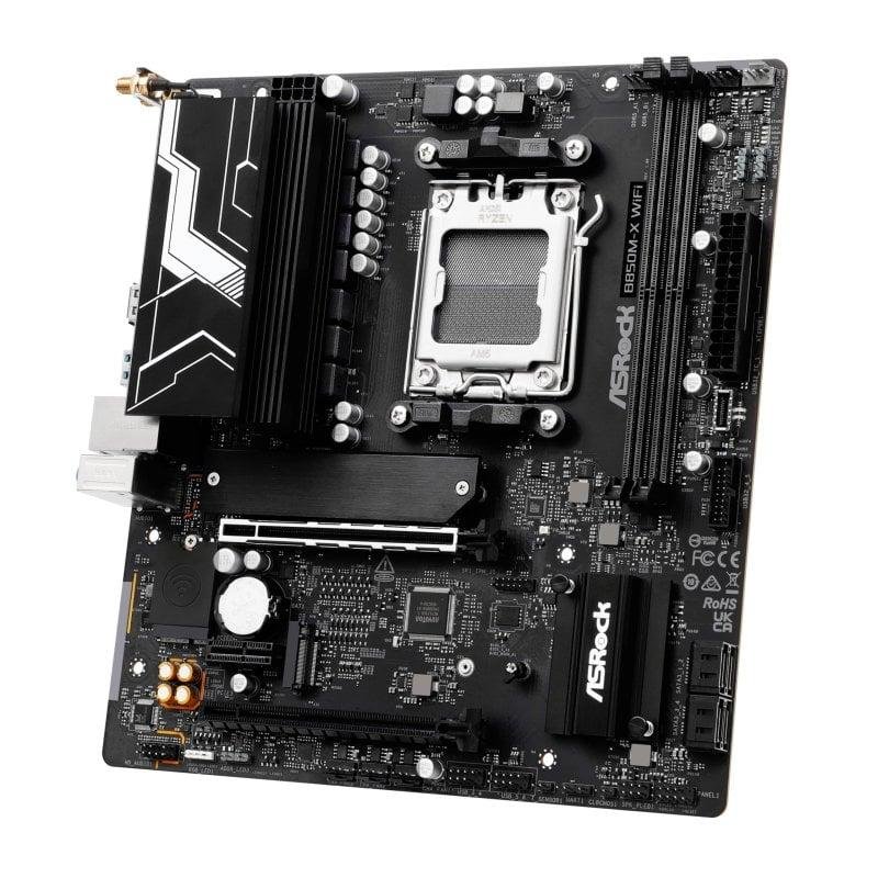 Detalle de ASRock B860M-X WiFi: placa base Micro ATX con DDR5 y conectividad avanzada