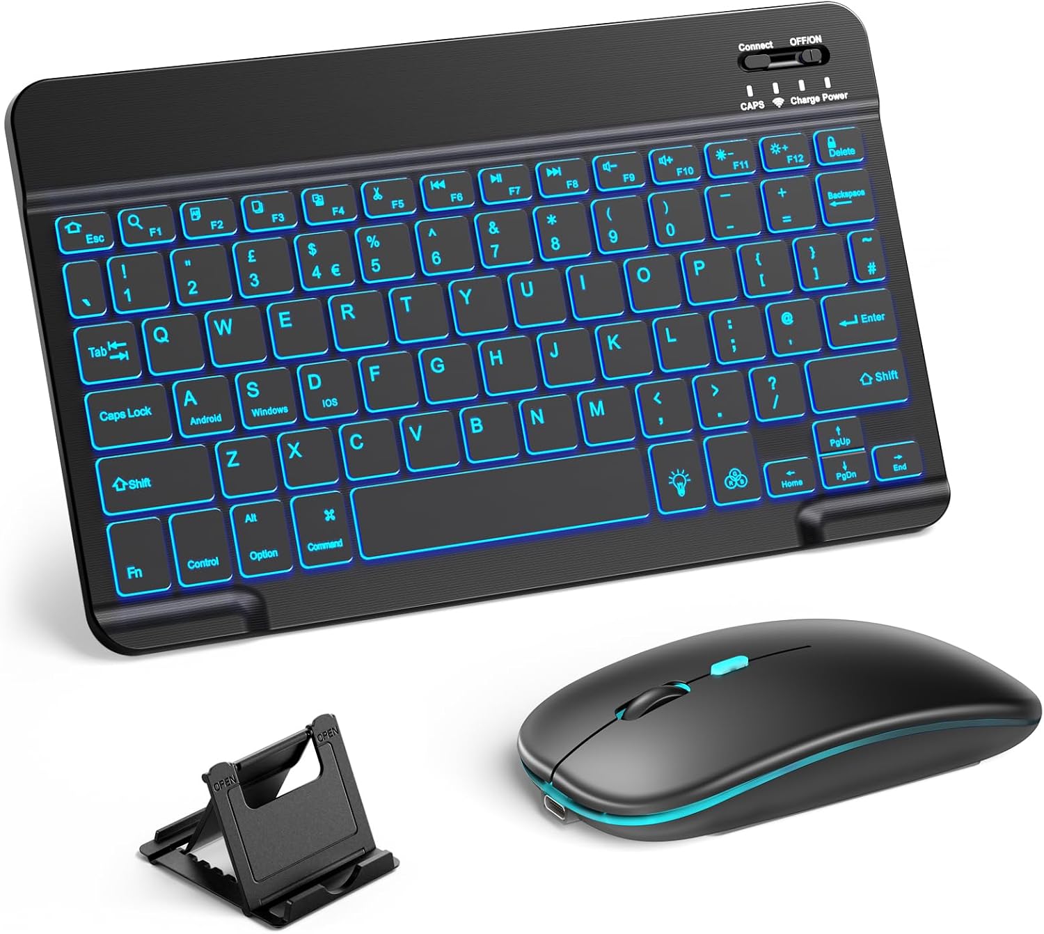 Detalle de Vobafe Bluetooth keyboard and mouse set UK layout