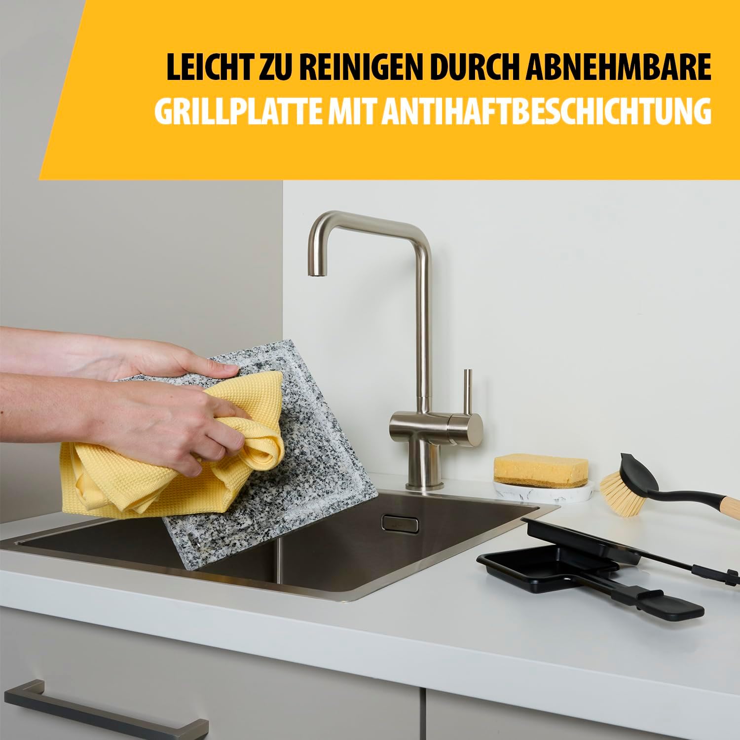 Thumbnail 4 de Tristar Raclette-Stein RA-2745 – Grillplatte 21×21 cm