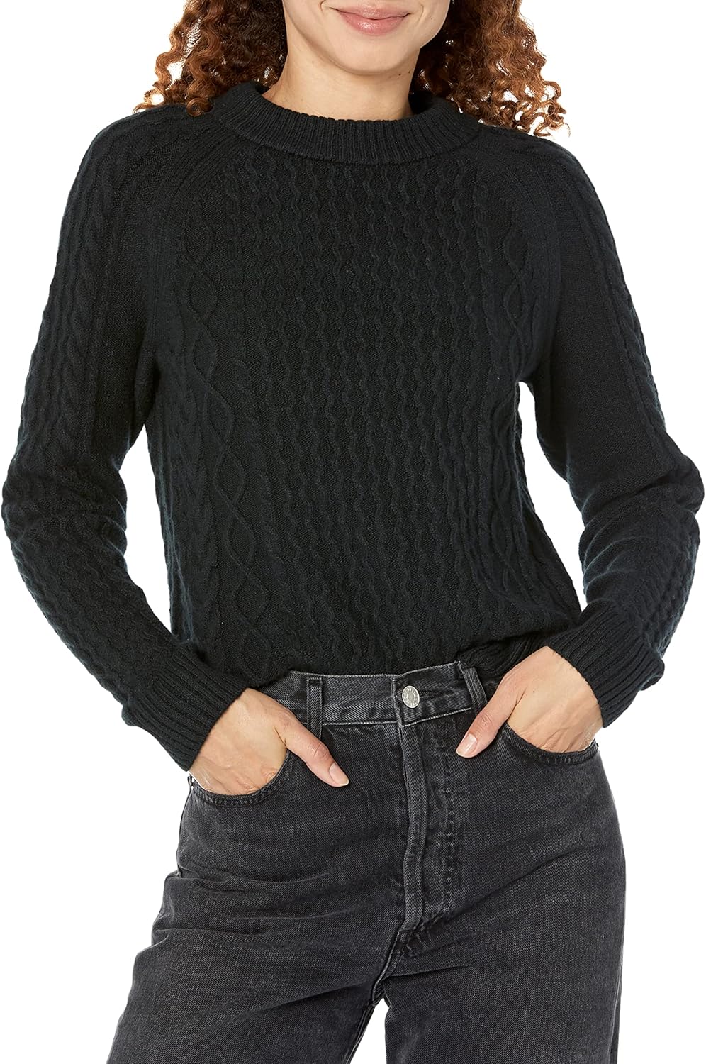Thumbnail 6 de Damen Pullover mit Zopfmuster von Amazon Essentials – Rundhalsausschnitt & normale Passform