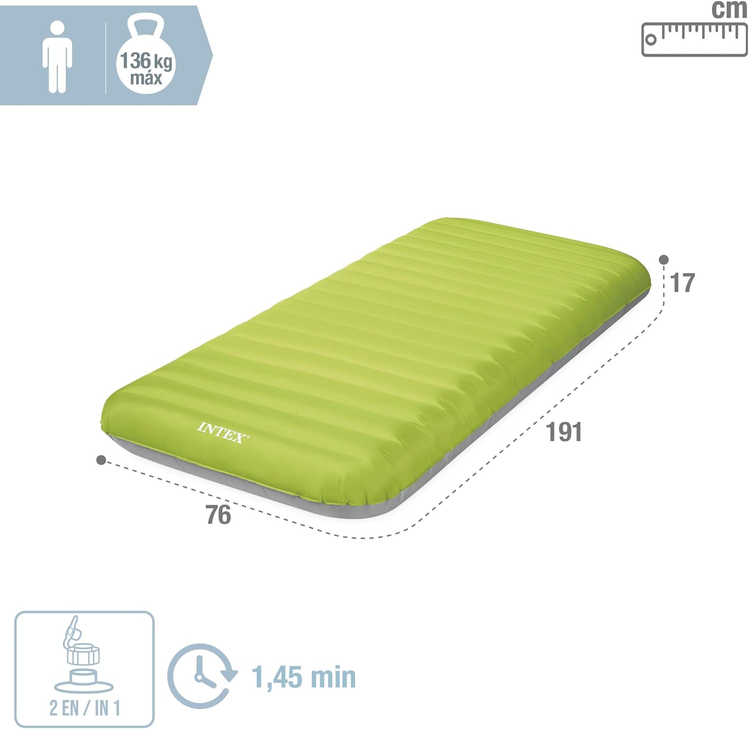 Thumbnail 3 de Intex Colchón Hinchable Individual 76x191 cm con hinchador eléctrico