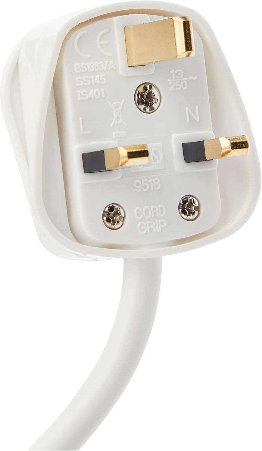 Detalle 2 de PRO ELEC PELB1904 4-Gang Extension Lead (White) – 3m
