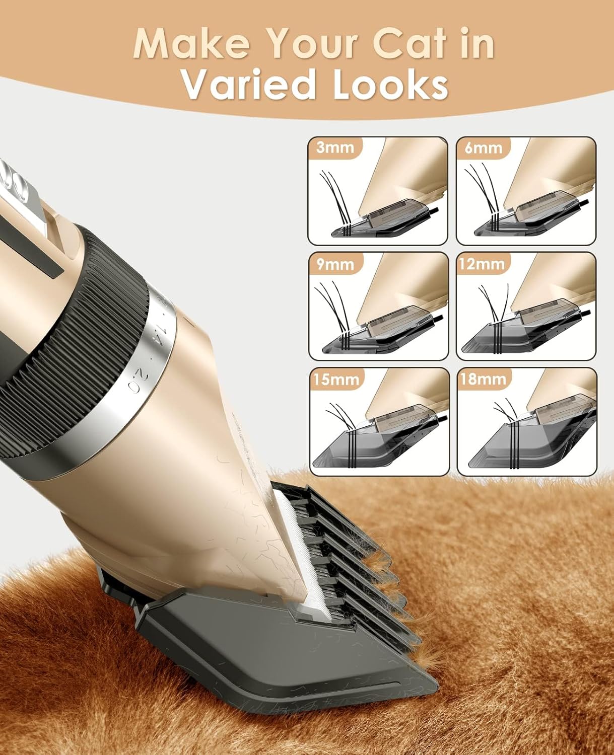 Thumbnail 5 de oneisall Quiet Cat Clippers 2-speed cordless groomer ✂