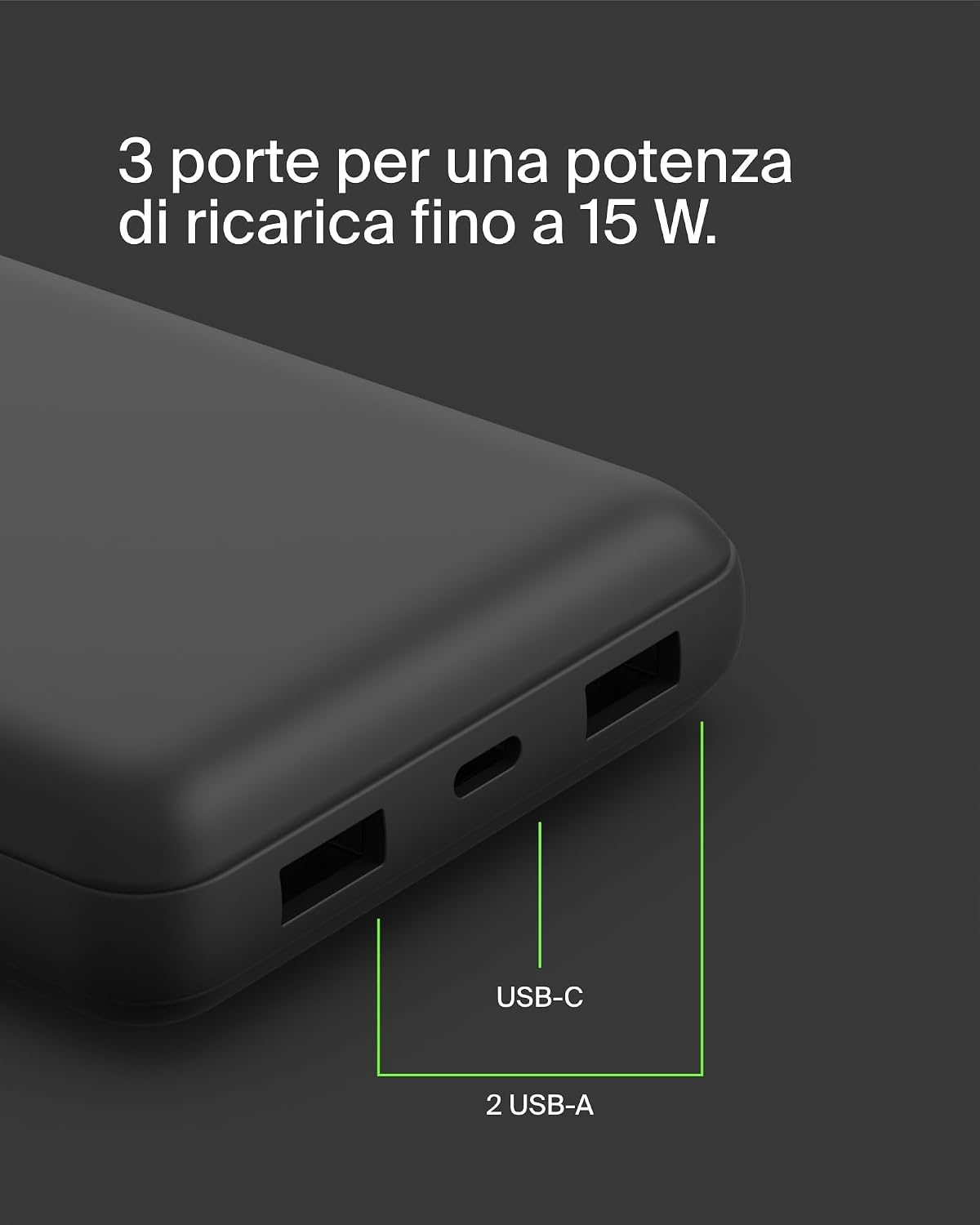 Thumbnail 5 de Belkin Caricabatterie portatile USB-C 20K 3 porte