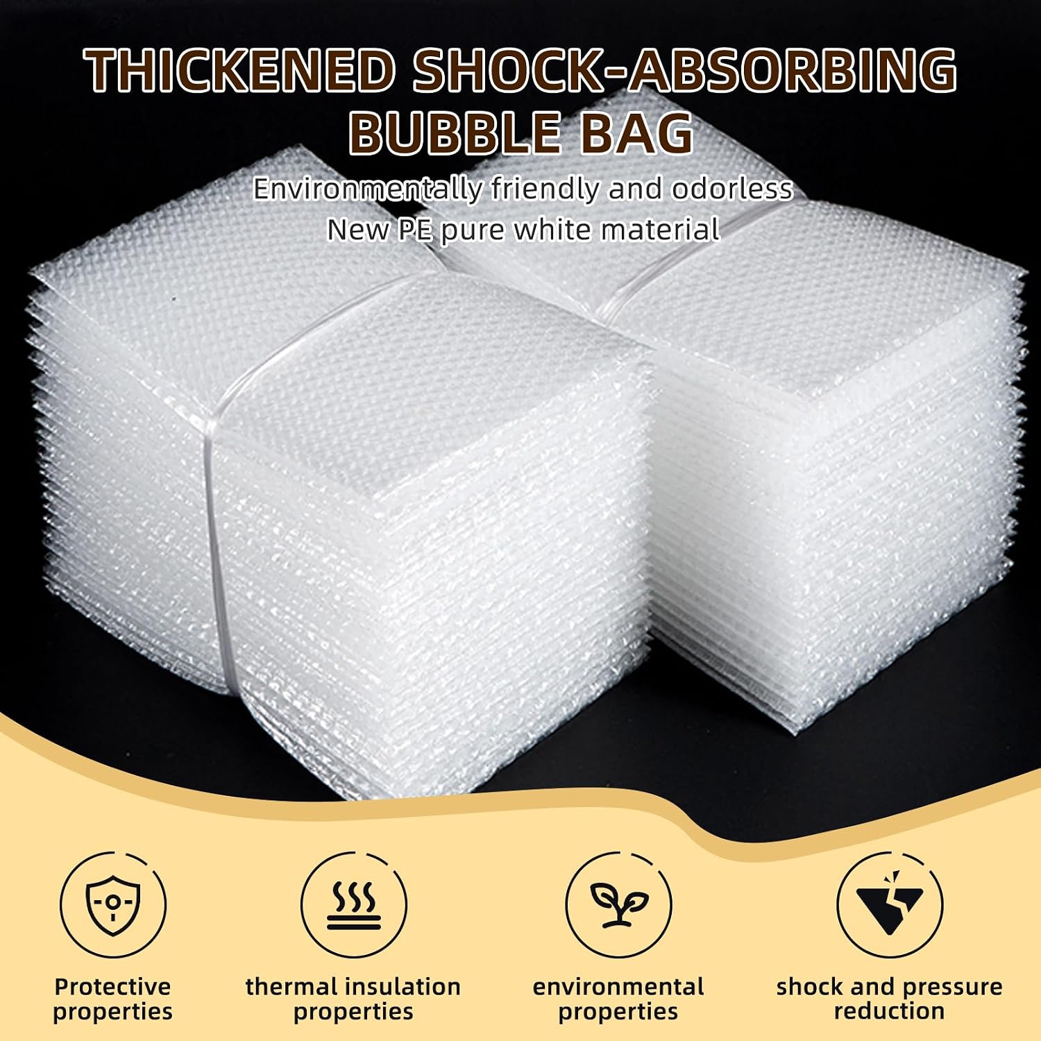 Detalle 2 de XHMAXE 50Pcs Bubble Bag 30cm x 35cm Double Wall Bubble Pouches for Shipping & Packing