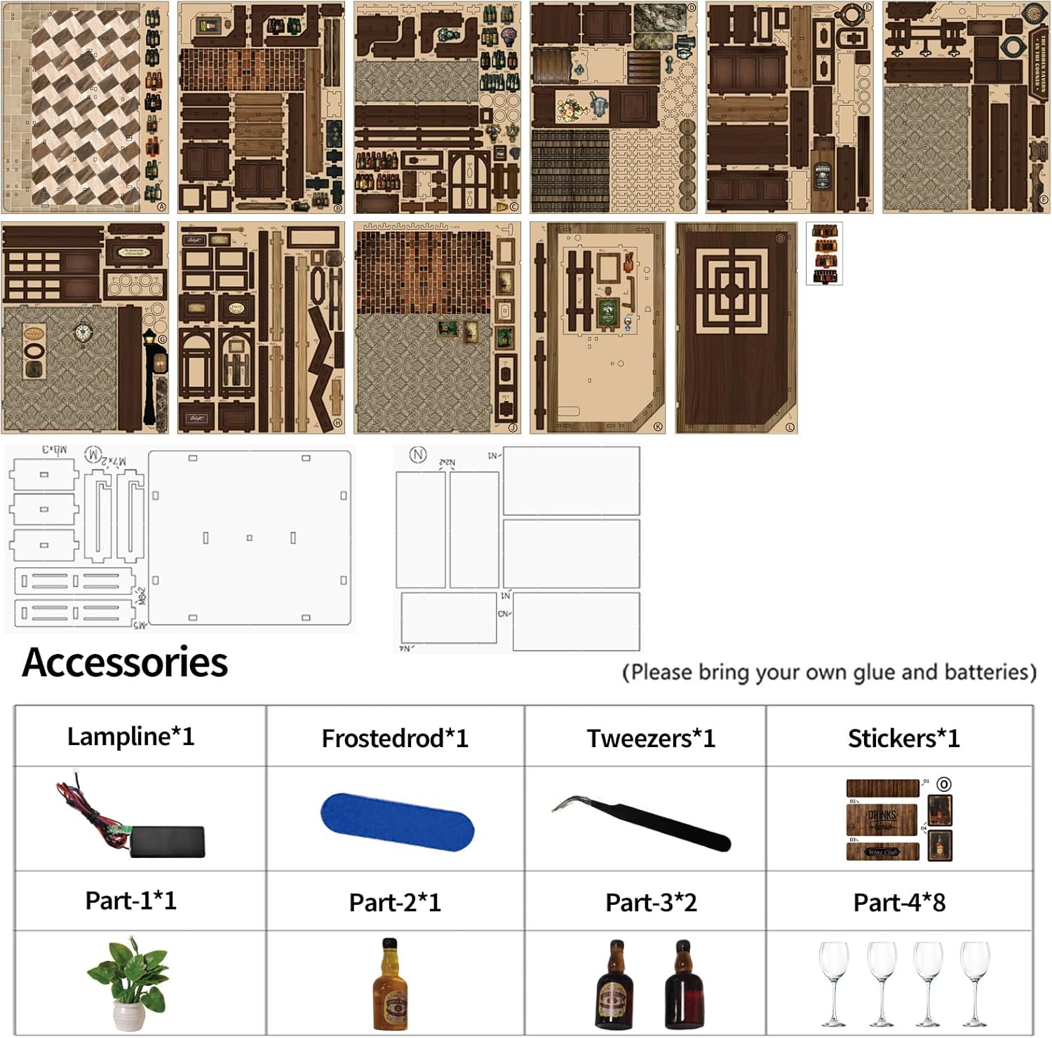 Thumbnail 5 de BATTREVO Book Nook Kit - Archives de Livres: kit DIY en bois avec LED et puzzle 3D