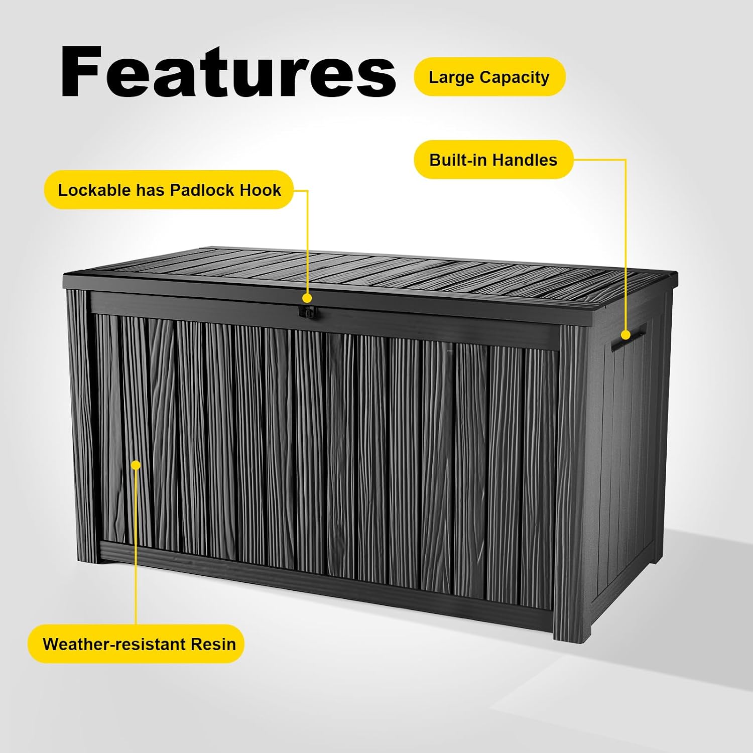 Detalle de EasyUp Outdoor Storage Box, 400 Gal