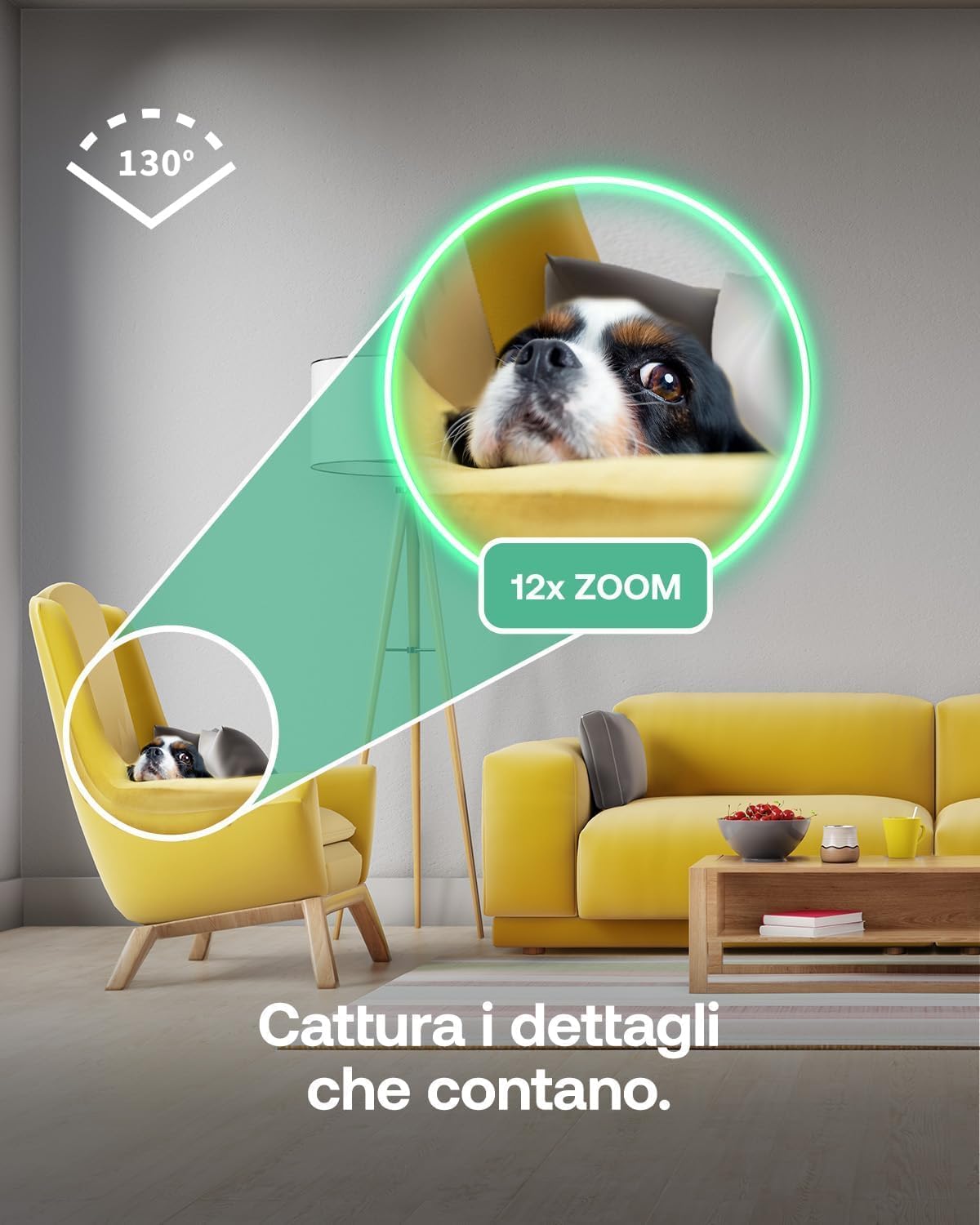 Thumbnail 2 de Arlo Essential 3 Indoor 2K PTZ: Telecamera di Sorveglianza WiFi Interno