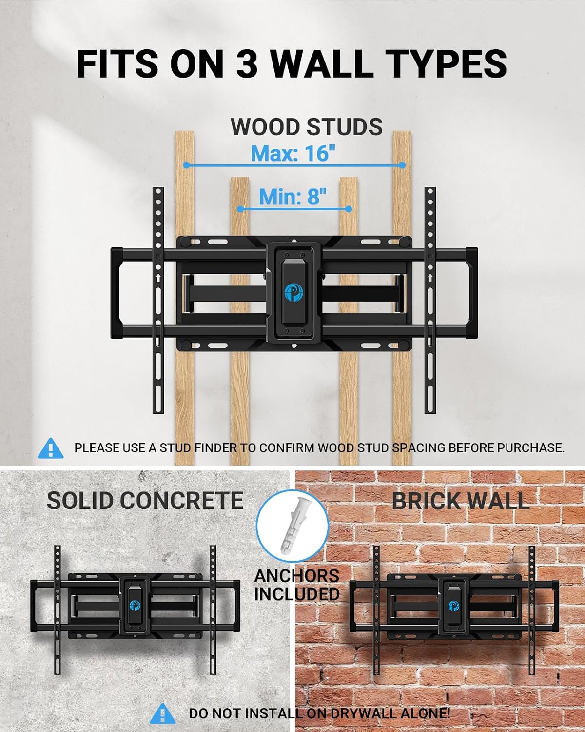 Detalle de Pipishell Full Motion TV Wall Mount 42–85 inch
