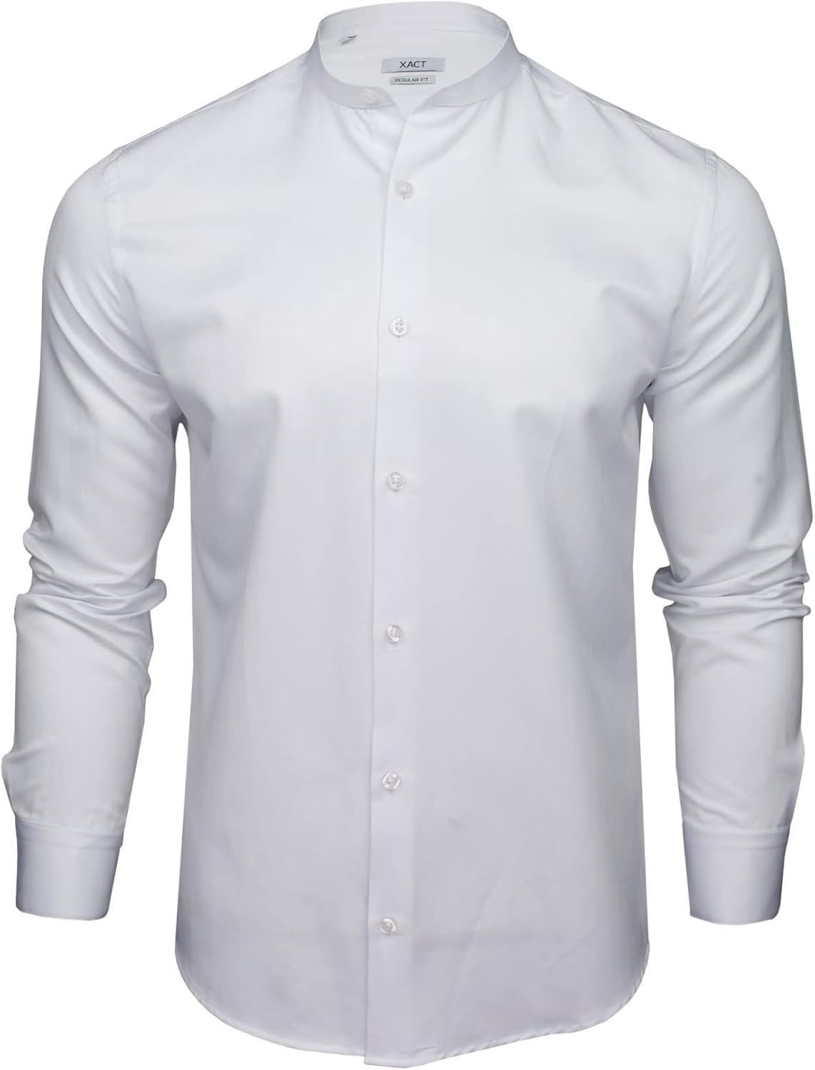 Thumbnail 5 de Xact Chemise à col Mao et bande en tissu Chevron – manches longues, coupe régulière