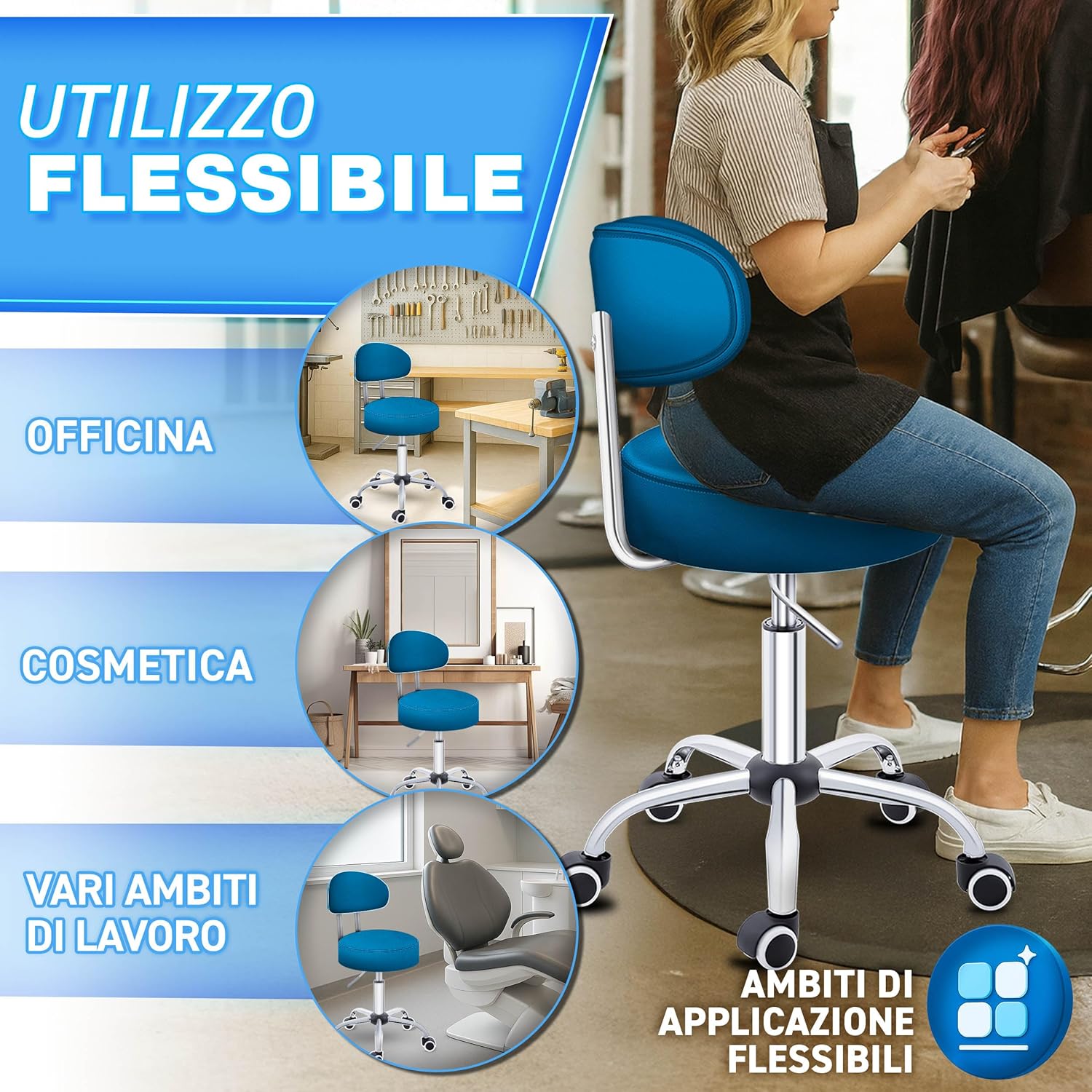 Thumbnail 4 de TRESKO Sgabello girevole 46–58 cm
