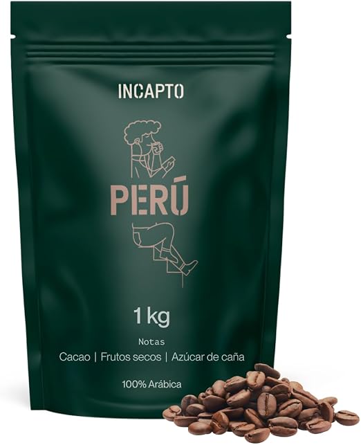 Detalle de Incapto Café en Grano 1kg – Especialidad Perú