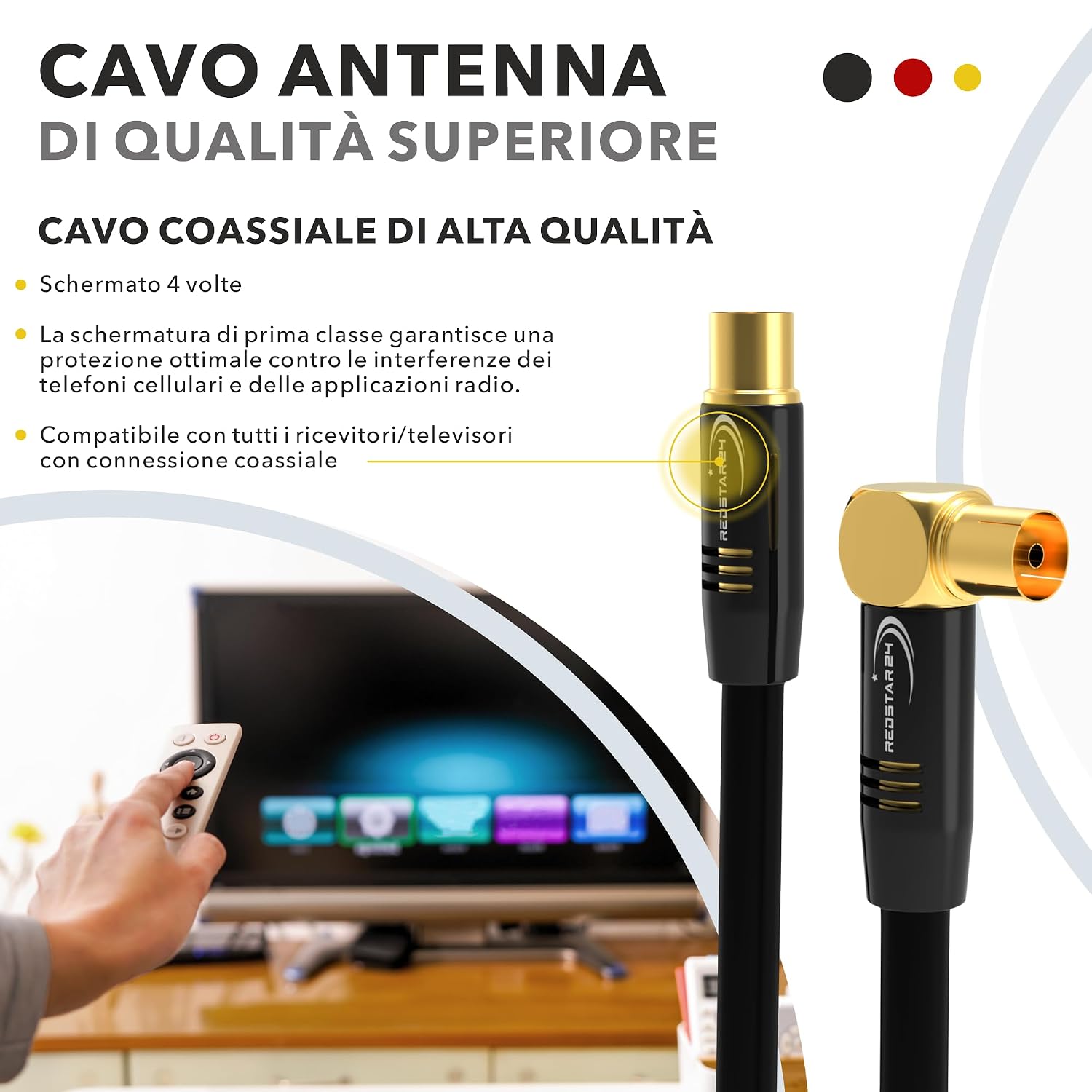 Detalle de RedStar24 Cavo Antenna 2m Nero