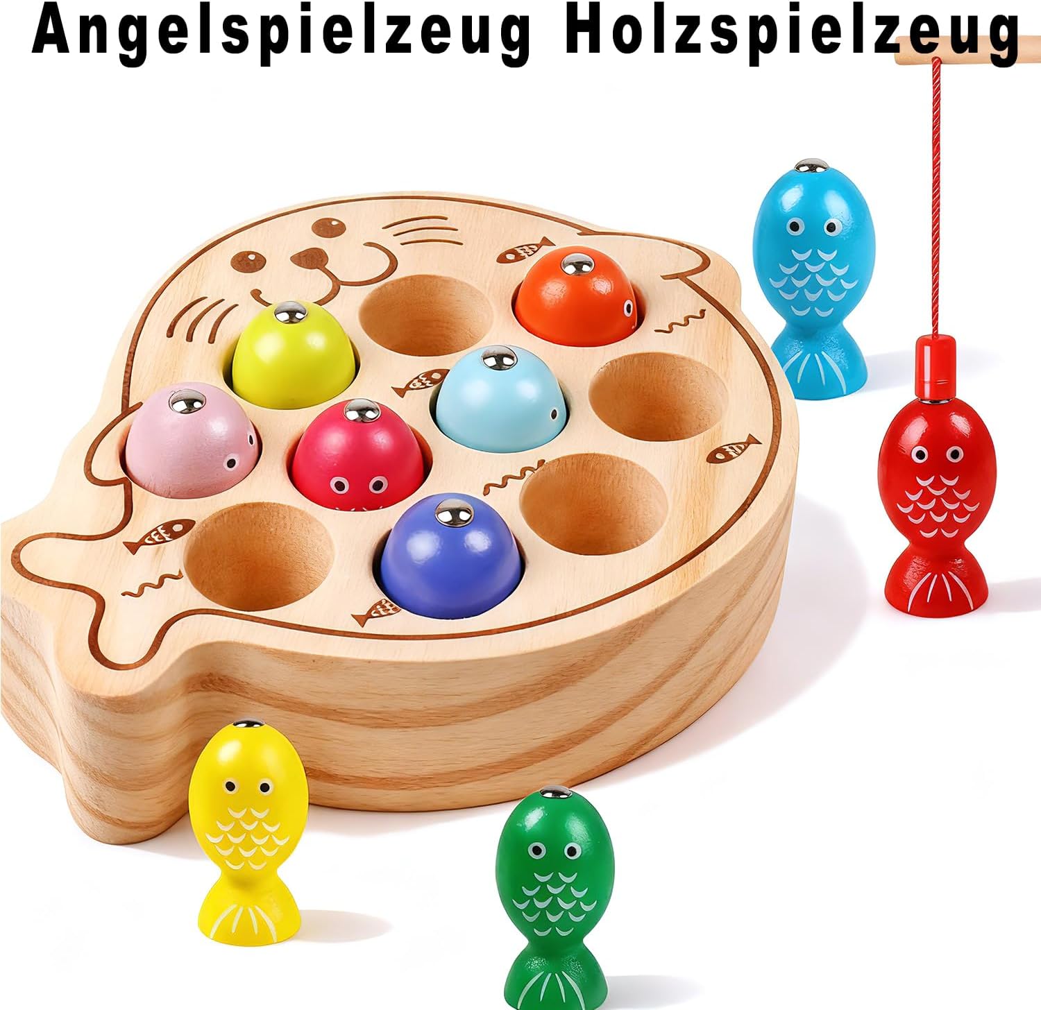 Thumbnail 4 de Montessori Holzspielzeug Magnet-Angel ab 3 Jahren