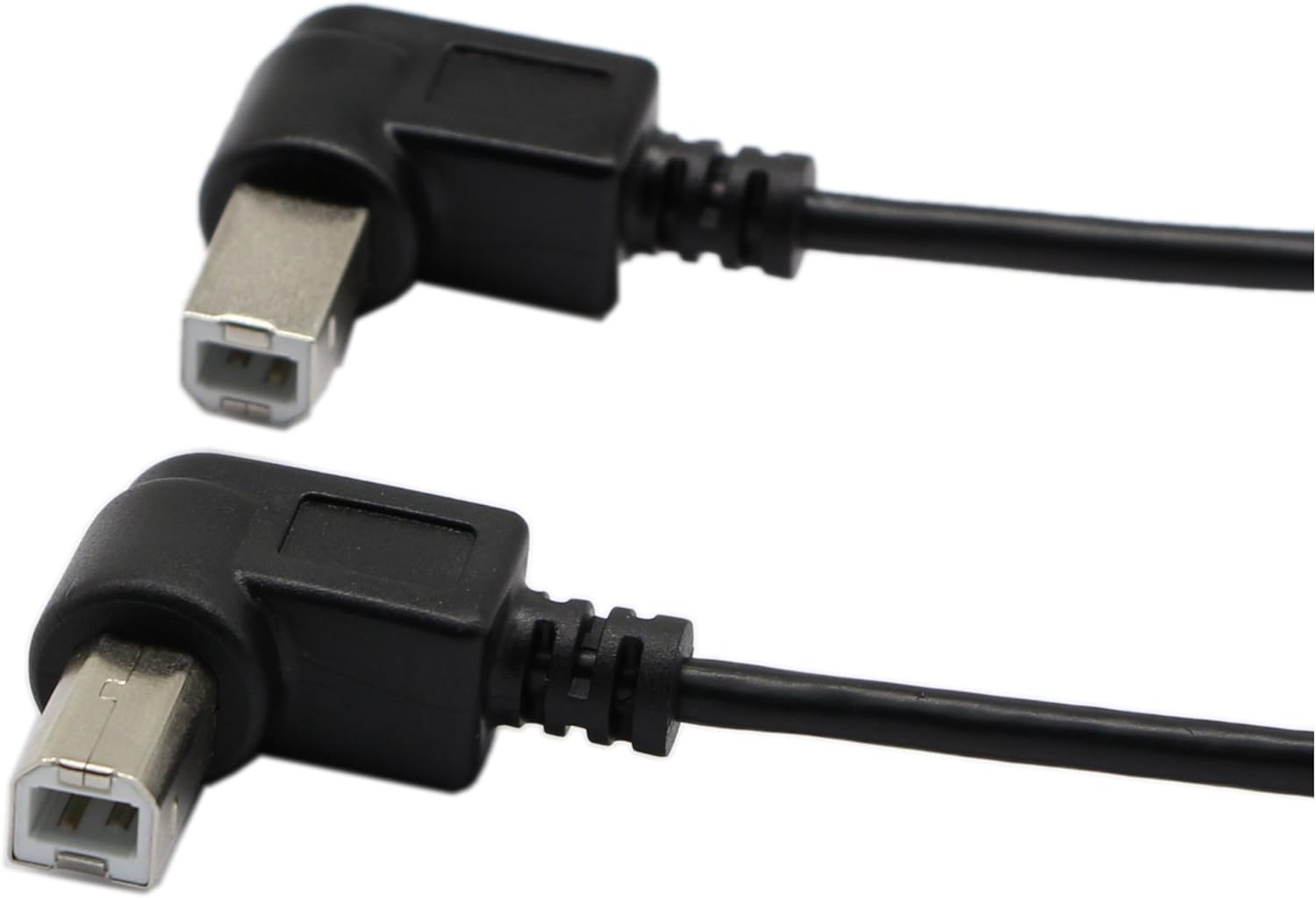 Thumbnail 3 de CERRXIAN 9 inch USB 2.0 Type B angled combo cable (male to female) for printers and scanners