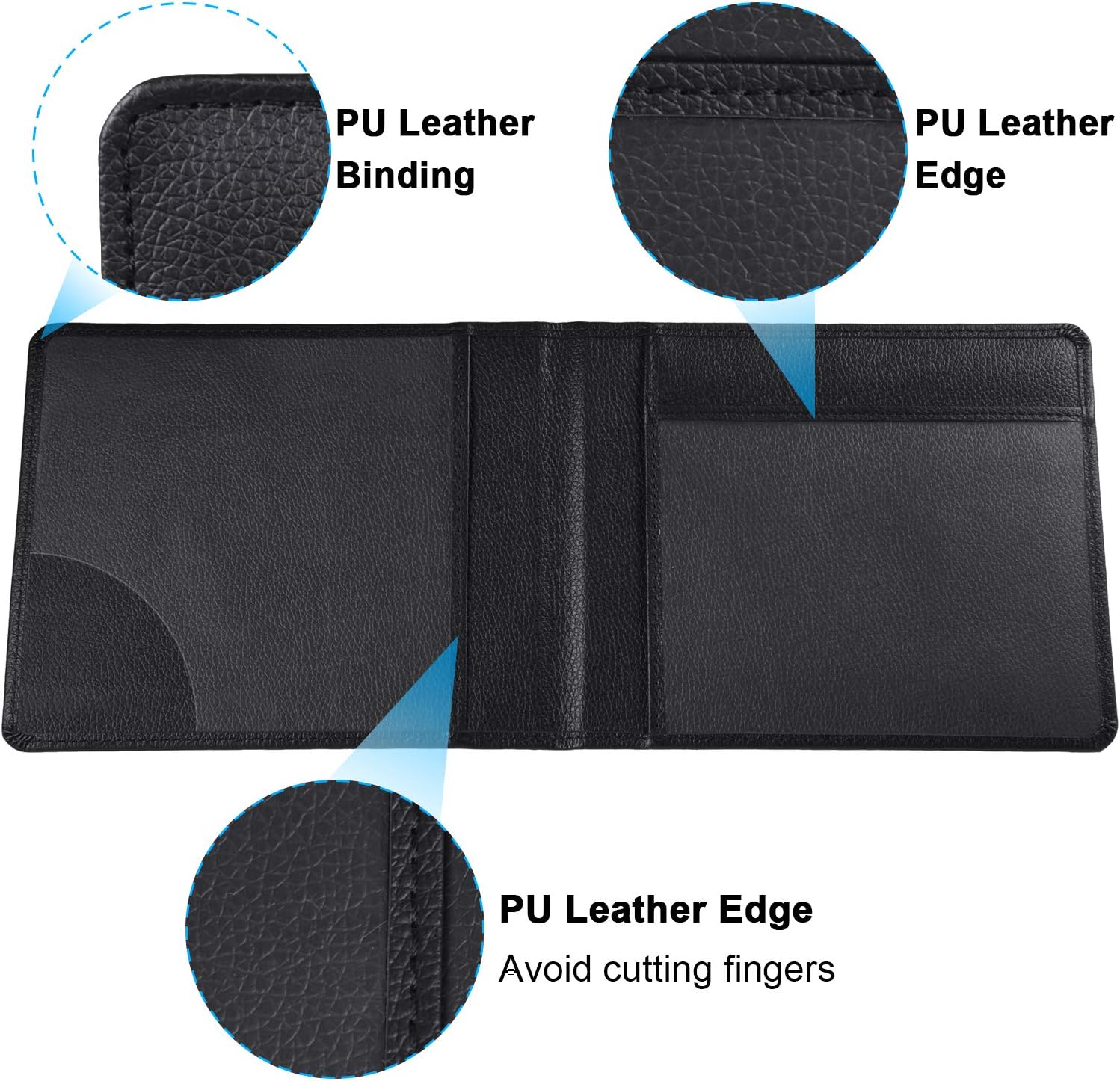 Detalle de wisdompro PU Leather Disabled Blue Badge and Timer Holder Wallet Protector
