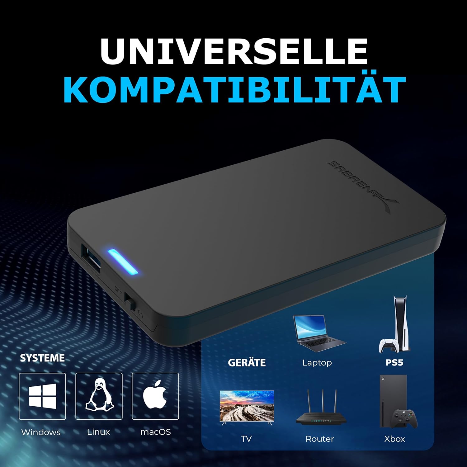 Detalle 2 de SABRENT EC-UASP Festplattengehäuse 2,5 💾