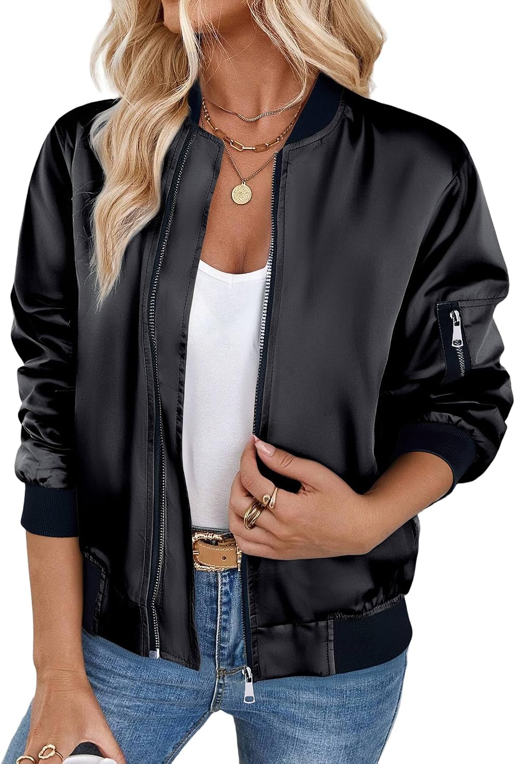 Thumbnail 5 de Zeagoo Chaqueta Bomber Mujer ligera XS-3XL