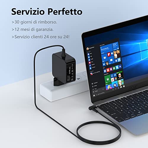 Detalle 2 de VUOHOEG 65W Caricatore Portatile per Lenovo IdeaPad – Alimentatore 20V 3,25A, con connettore 4,0×1,7 mm