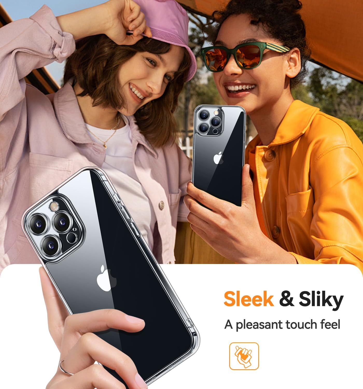 Thumbnail 6 de CANSHN Coque transparente pour iPhone 16 Pro (6,3 pouces) — Protection complète de la caméra et antichoc