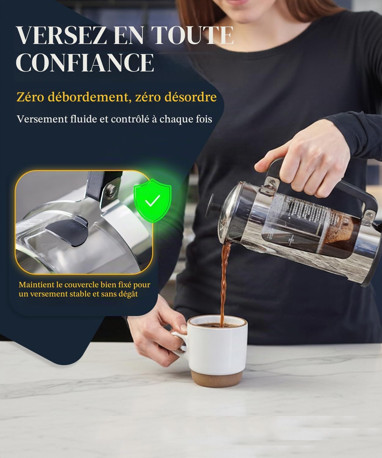 Thumbnail 6 de ESPRO P5 1218C koffiepers van glas en roestvrij staal, 532 ml