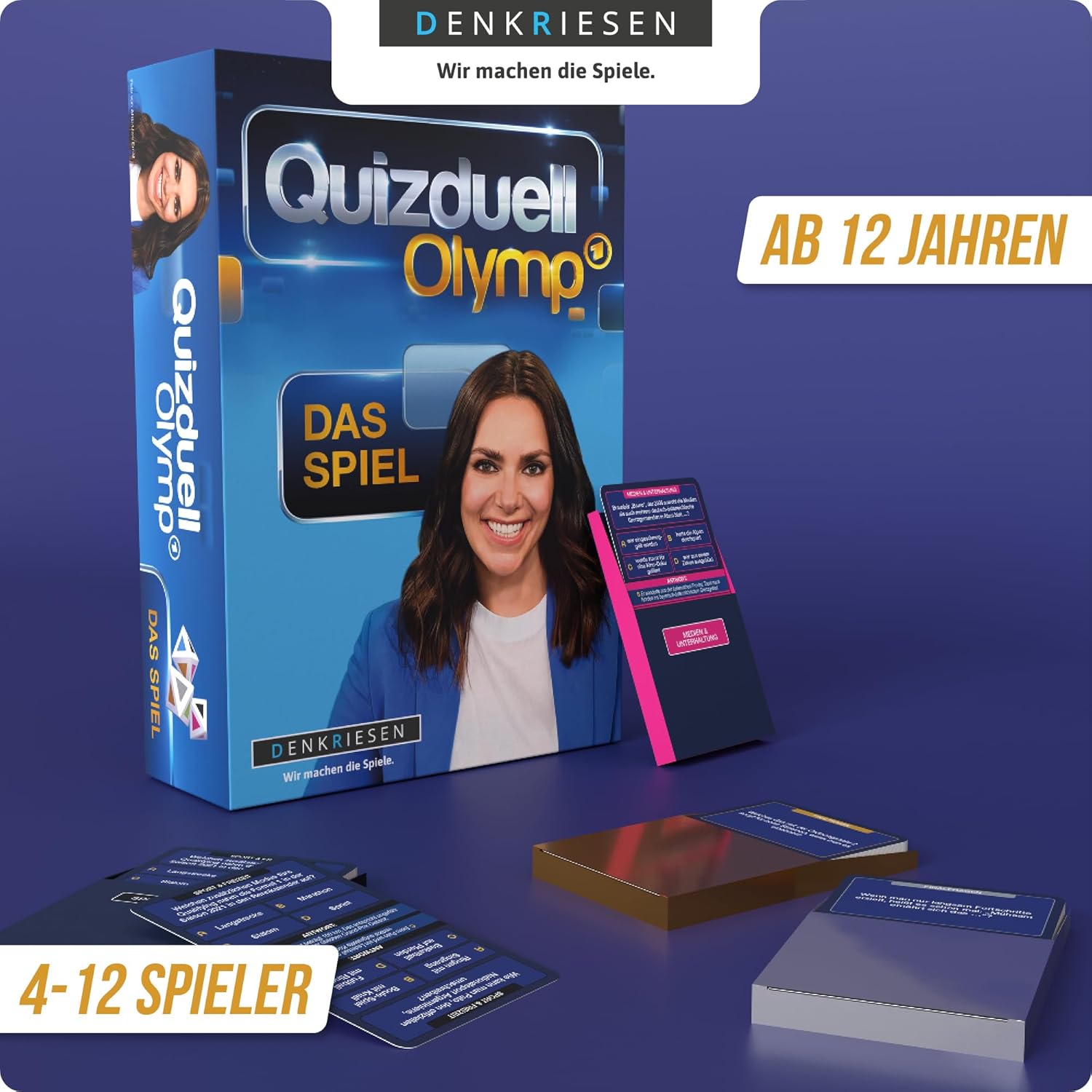Thumbnail 2 de DENKRIESEN Quizduell Olymp Brettspiel mit 1200 Fragen