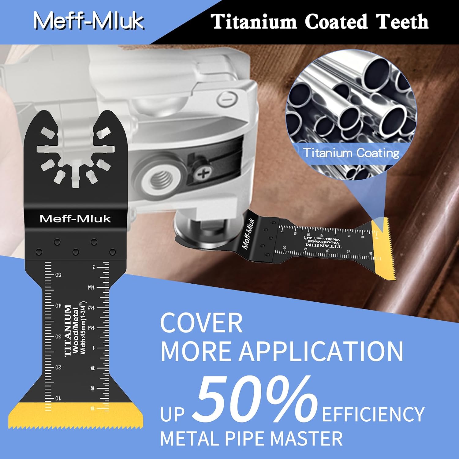 Thumbnail 3 de Meff-Mluk Titanium oscillating blades 15 pcs