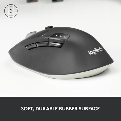 Detalle de Logitech M720 Triathalon Full Size Multi-Device Wireless Mouse