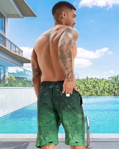 Detalle de APTRO Herren Badehose Freizeit Short Schnelltrocknend Grün BS023 XL