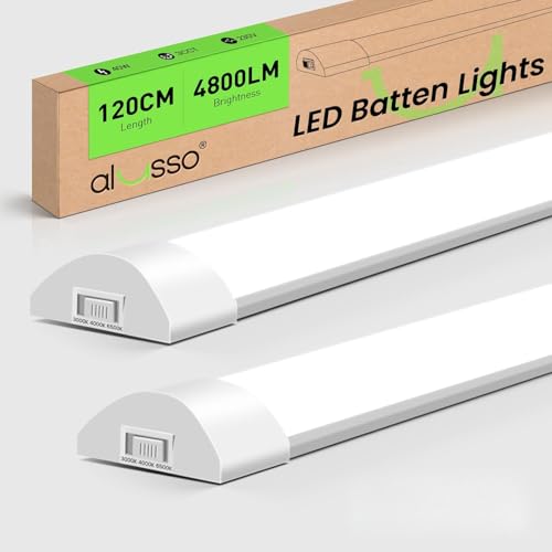 Detalle de ALUSSO 2er Set LED Röhre 120 cm – 40 W, 4800 lm, verstellbare Farbtemperaturen