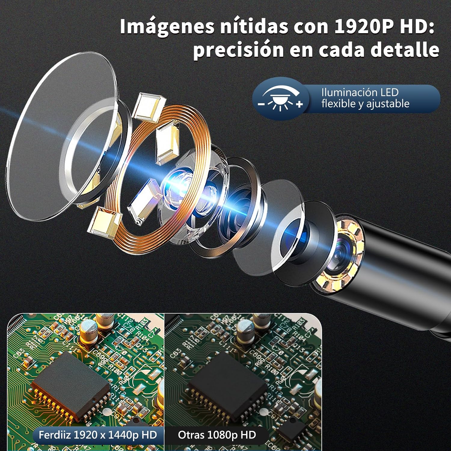 Thumbnail 1 de Ruycllo Endoscopio 1920P con Luz 5M