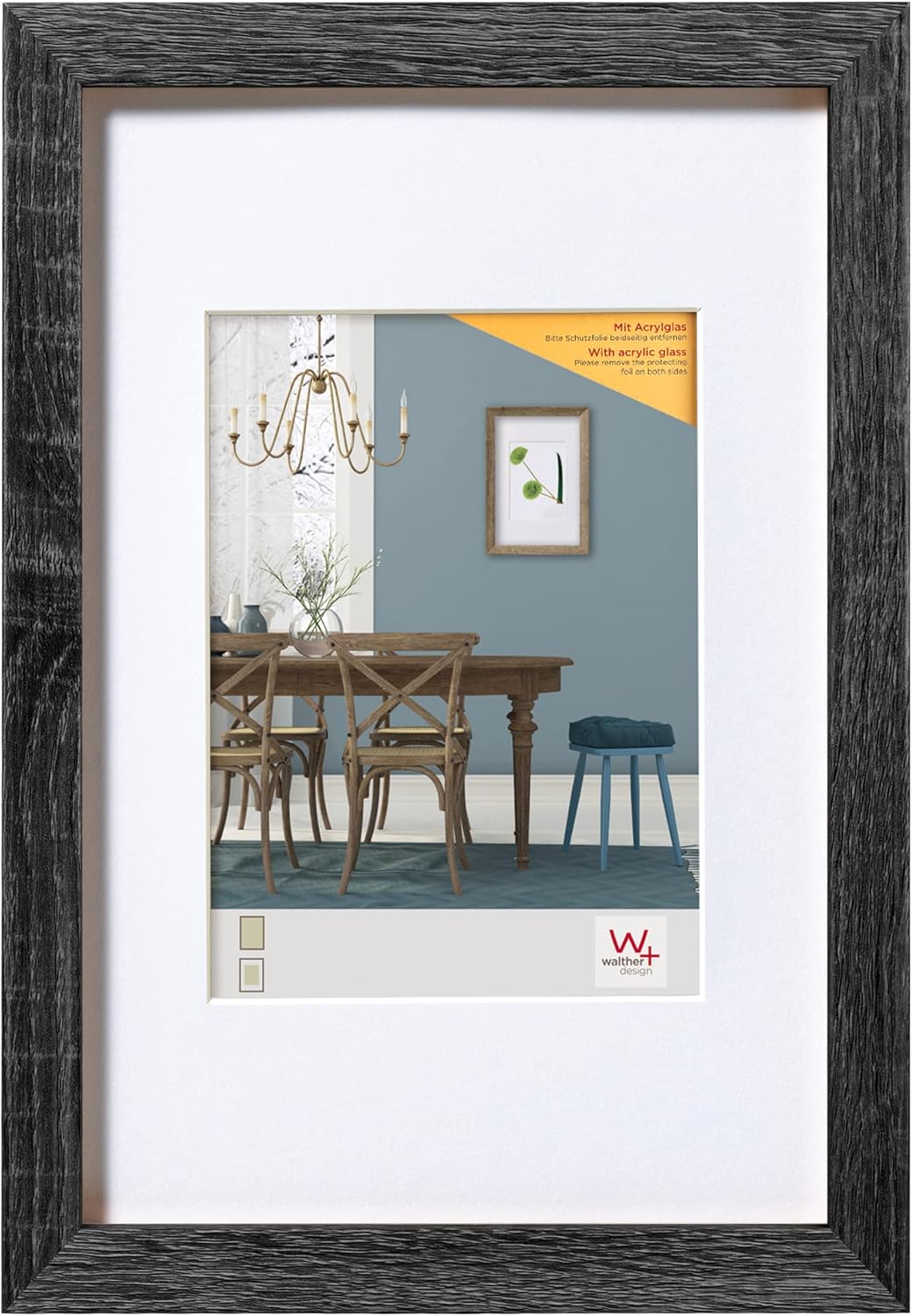 Thumbnail 6 de walther design Rovere Scuro 20 x 20 cm con passe-partout e cornice in legno Fiorito EF220P