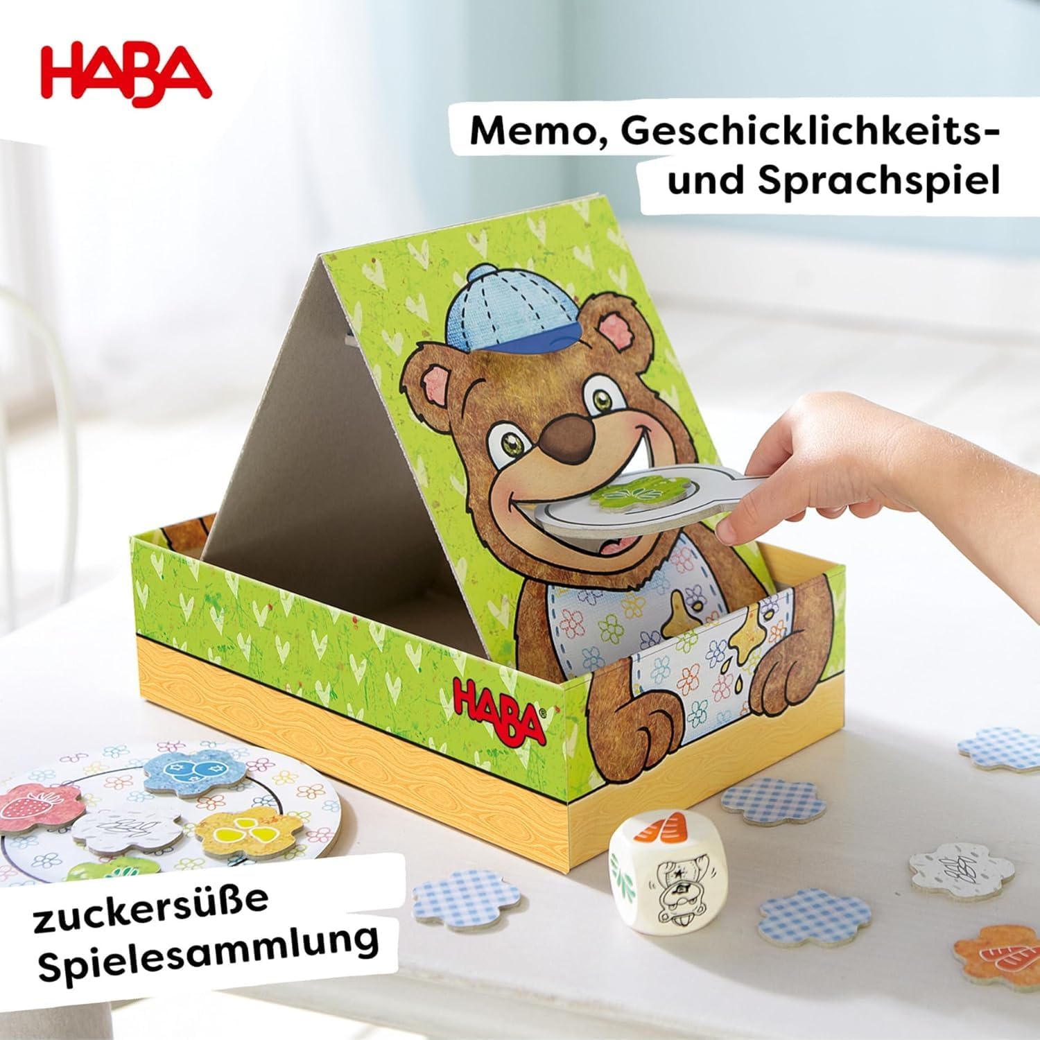 Detalle de HABA Meine ersten Spiele: Bärenhunger – Kinderspiel für 1–3 Spieler, ab 2 Jahren
