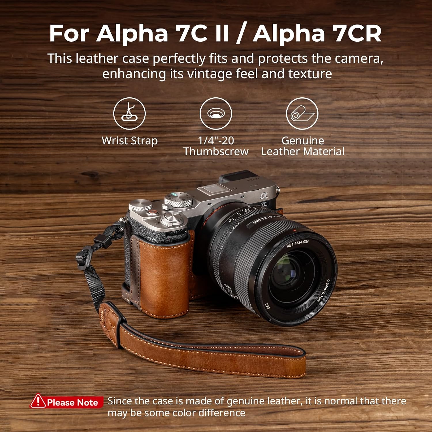 Detalle 2 de SMALLRIG A7C II / A7CR Kamera-Ledertaschen-Set